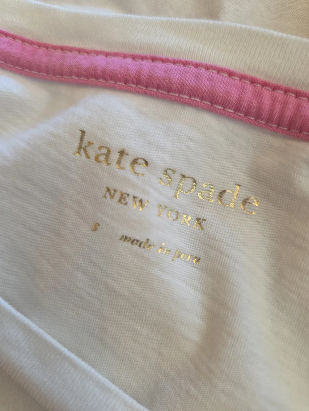 kate spade White Tee with Hot Pink Winking Owl